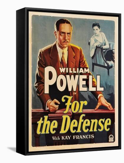For the Defense, William Powell, Kay Francis, 1930-null-Framed Stretched Canvas