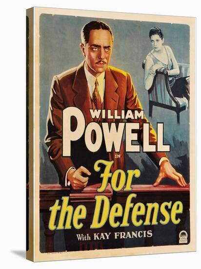 For the Defense, William Powell, Kay Francis, 1930-null-Stretched Canvas