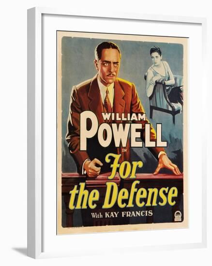 For the Defense, William Powell, Kay Francis, 1930-null-Framed Art Print