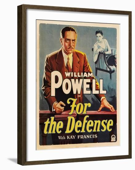 For the Defense, William Powell, Kay Francis, 1930-null-Framed Art Print