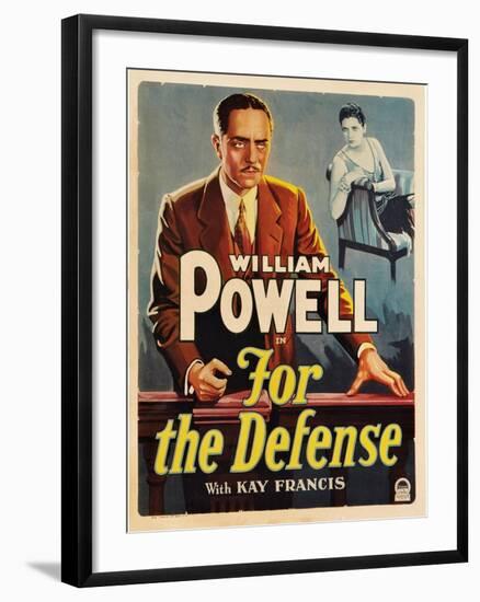 For the Defense, William Powell, Kay Francis, 1930-null-Framed Art Print