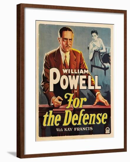 For the Defense, William Powell, Kay Francis, 1930-null-Framed Art Print