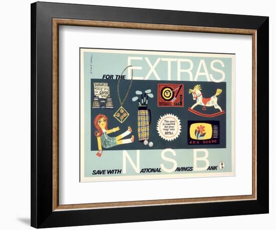For the Extras - National Savings Bank-Stan Krol-Framed Art Print