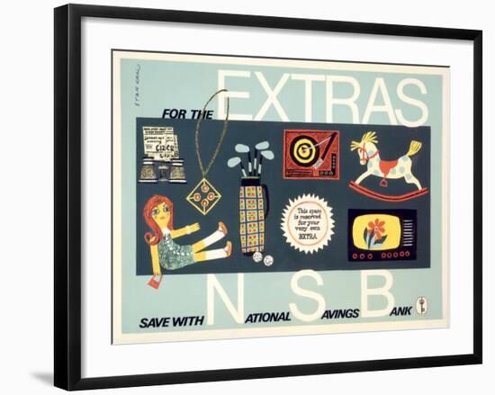 For the Extras - National Savings Bank-Stan Krol-Framed Art Print