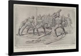 For the Khalifa's Benefit, Embarking Siege Guns for Omdurman-William T. Maud-Framed Giclee Print