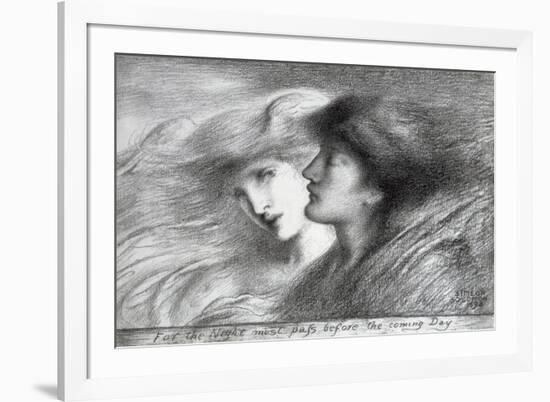 'For the Night Must Pass before the Coming Day', 1893-Simeon Solomon-Framed Giclee Print