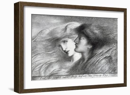 'For the Night Must Pass before the Coming Day', 1893-Simeon Solomon-Framed Giclee Print