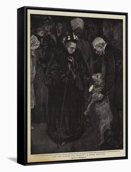 For the Widows and Orphans, a Royal Donation-William Hatherell-Framed Stretched Canvas