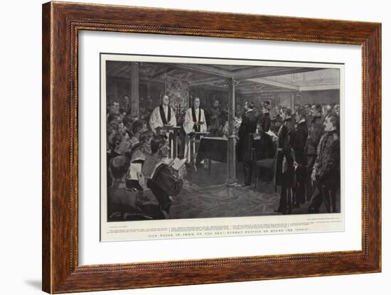 For Those in Peril on the Sea, Sunday Service on Board the Ophir-Frederic De Haenen-Framed Giclee Print