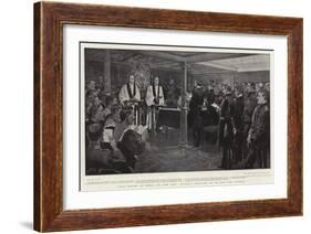 For Those in Peril on the Sea, Sunday Service on Board the Ophir-Frederic De Haenen-Framed Giclee Print