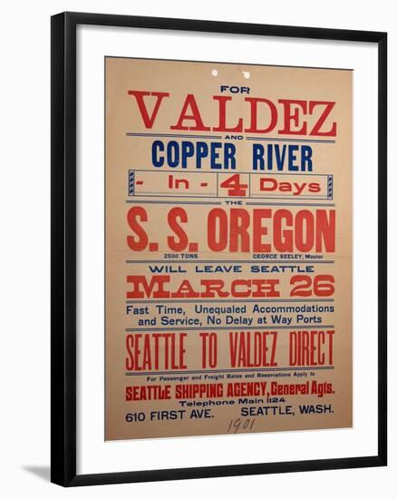 "For Valdex and Copper River", 1901-null-Framed Giclee Print