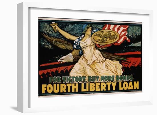 For Victory, Buy More Bonds - Fourth Liberty Loan Poster-J. Scott Williams-Framed Giclee Print