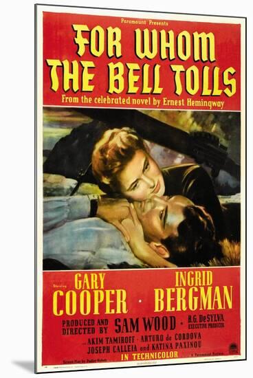 For Whom the Bell Tolls, 1943, Directed by Sam Wood-null-Mounted Giclee Print