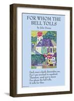 For Whom the Bell Tolls-John Donne-Framed Art Print