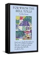 For Whom the Bell Tolls-John Donne-Framed Stretched Canvas
