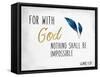 For With God-Kimberly Allen-Framed Stretched Canvas