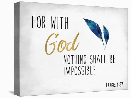 For With God-Kimberly Allen-Stretched Canvas