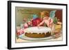 For Your Birthday, Cherub with Cake-null-Framed Art Print