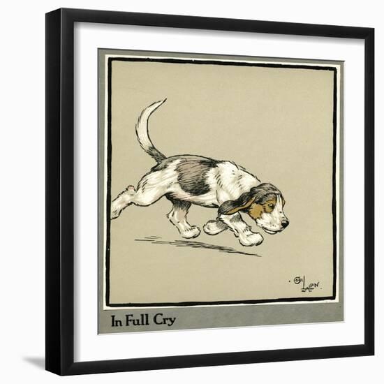 Forager the Puppy Follows the Smell of Food-Cecil Aldin-Framed Photographic Print