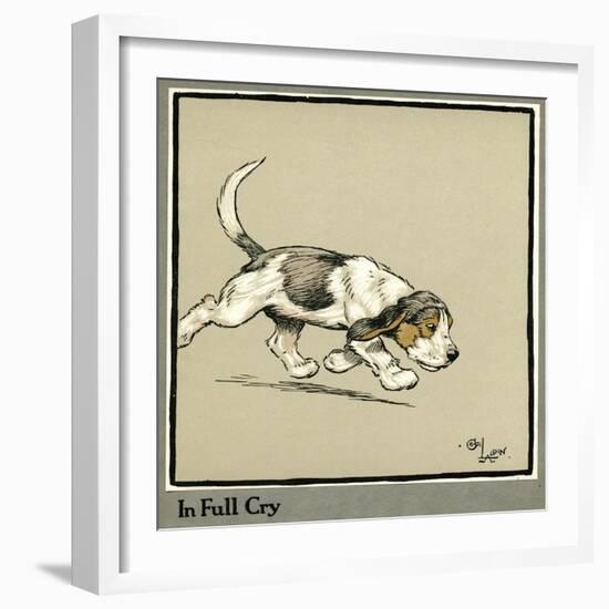 Forager the Puppy Follows the Smell of Food-Cecil Aldin-Framed Photographic Print