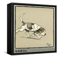 Forager the Puppy Follows the Smell of Food-Cecil Aldin-Framed Stretched Canvas
