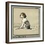 Forager the Puppy Sits by the Empty Plate-Cecil Aldin-Framed Art Print