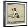 Forager the Puppy Sits by the Empty Plate-Cecil Aldin-Framed Art Print