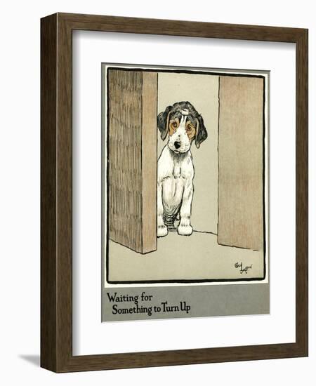 Forager the Puppy Waiting for More Food-Cecil Aldin-Framed Photographic Print