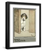 Forager the Puppy Waiting for More Food-Cecil Aldin-Framed Photographic Print