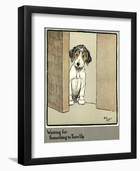 Forager the Puppy Waiting for More Food-Cecil Aldin-Framed Photographic Print