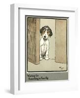 Forager the Puppy Waiting for More Food-Cecil Aldin-Framed Photographic Print