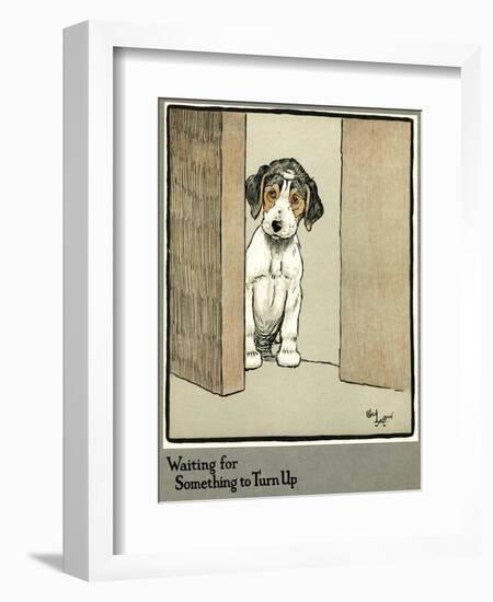 Forager the Puppy Waiting for More Food-Cecil Aldin-Framed Photographic Print