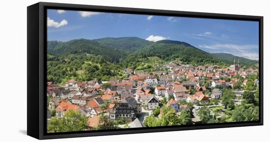 Forbach in the Murgtal, Black Forest, Baden-Wurttemberg, Germany-Markus Lange-Framed Stretched Canvas