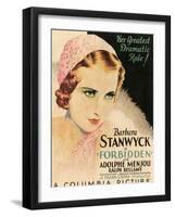 FORBIDDEN, Barbara Stanwyck, 1932-null-Framed Art Print