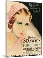 FORBIDDEN, Barbara Stanwyck, 1932-null-Mounted Art Print