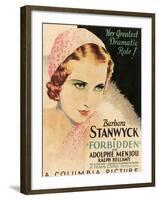 FORBIDDEN, Barbara Stanwyck, 1932-null-Framed Art Print