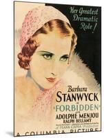 FORBIDDEN, Barbara Stanwyck, 1932-null-Mounted Art Print