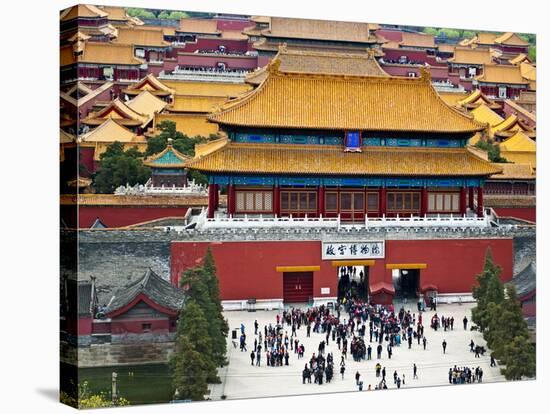 Forbidden City North Gate, Gate of Divine Might, Beijing, China-Charles Crust-Stretched Canvas