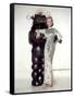 FORBIDDEN PLANET, 1956 directed by FRED M.WILCOX Anne Francis and Robby, the Robot (photo)-null-Framed Stretched Canvas