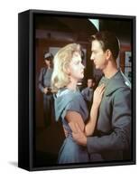 FORBIDDEN PLANET, 1956 directed by FRED M.WILCOX Leslie Nielsen and Anne Francis (photo)-null-Framed Stretched Canvas