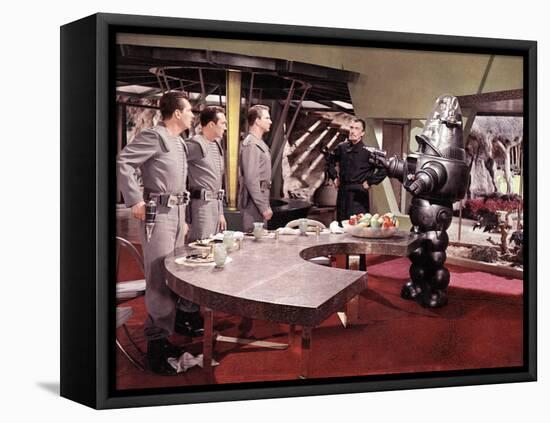 Forbidden Planet, Jack Kelly, Warren Stevens, Leslie Nielsen, Walter Pidgeon, Robby The Robot, 1956-null-Framed Stretched Canvas