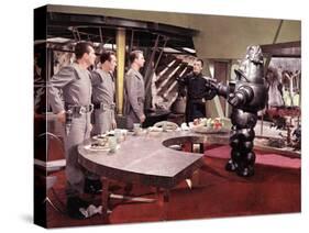 Forbidden Planet, Jack Kelly, Warren Stevens, Leslie Nielsen, Walter Pidgeon, Robby The Robot, 1956-null-Stretched Canvas