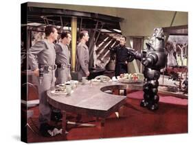 Forbidden Planet, Jack Kelly, Warren Stevens, Leslie Nielsen, Walter Pidgeon, Robby The Robot, 1956-null-Stretched Canvas