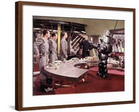 Forbidden Planet, Jack Kelly, Warren Stevens, Leslie Nielsen, Walter Pidgeon, Robby The Robot, 1956-null-Framed Photo