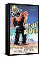 Forbidden Planet, Robby the Robot Holding Anne Francis, 1956-null-Framed Stretched Canvas