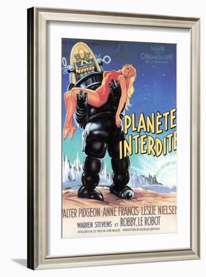 Forbidden Planet, Robby the Robot Holding Anne Francis, 1956-null-Framed Art Print