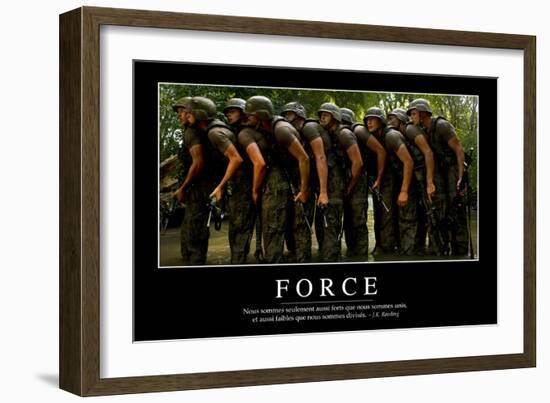 Force: Citation Et Affiche D'Inspiration Et Motivation-null-Framed Photographic Print