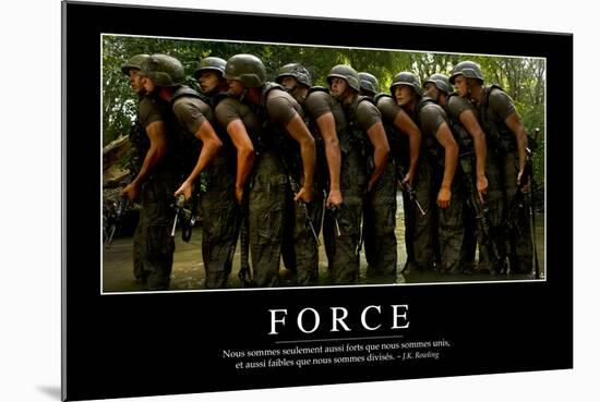 Force: Citation Et Affiche D'Inspiration Et Motivation-null-Mounted Photographic Print