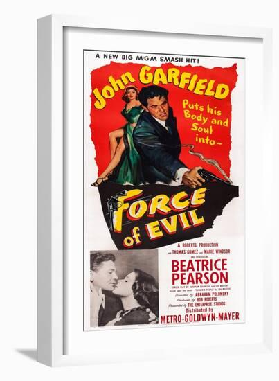 Force of Evil, John Garfield, Beatrice Pearson, 1948-null-Framed Art Print