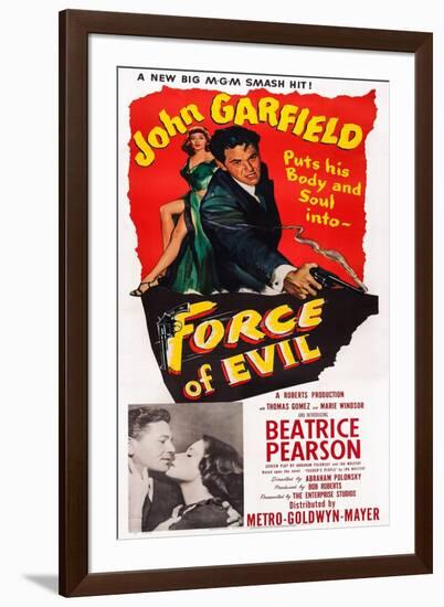 Force of Evil, John Garfield, Beatrice Pearson, 1948-null-Framed Art Print